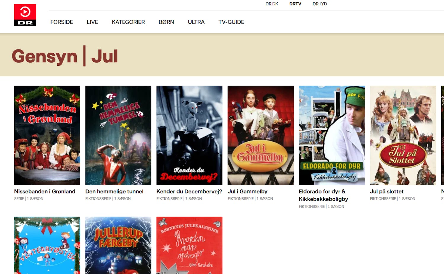 DR Gensyn jul Se gamle julekalendere gratis online